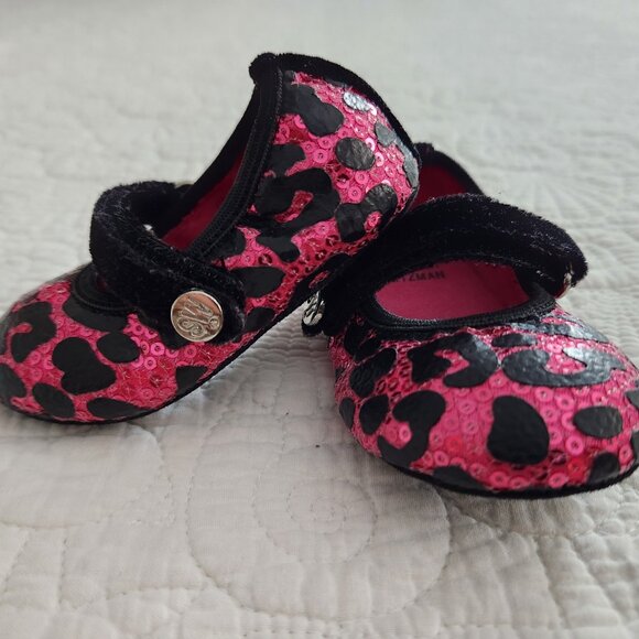Baby Stuart Weitzman leopard glitter shoes - Size 3 - Picture 2 of 4